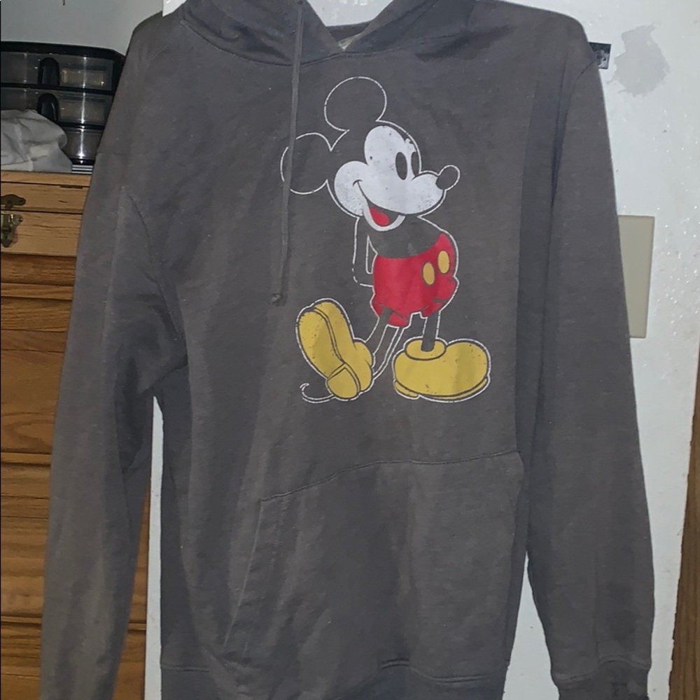Light grey mickey mouse hoodie